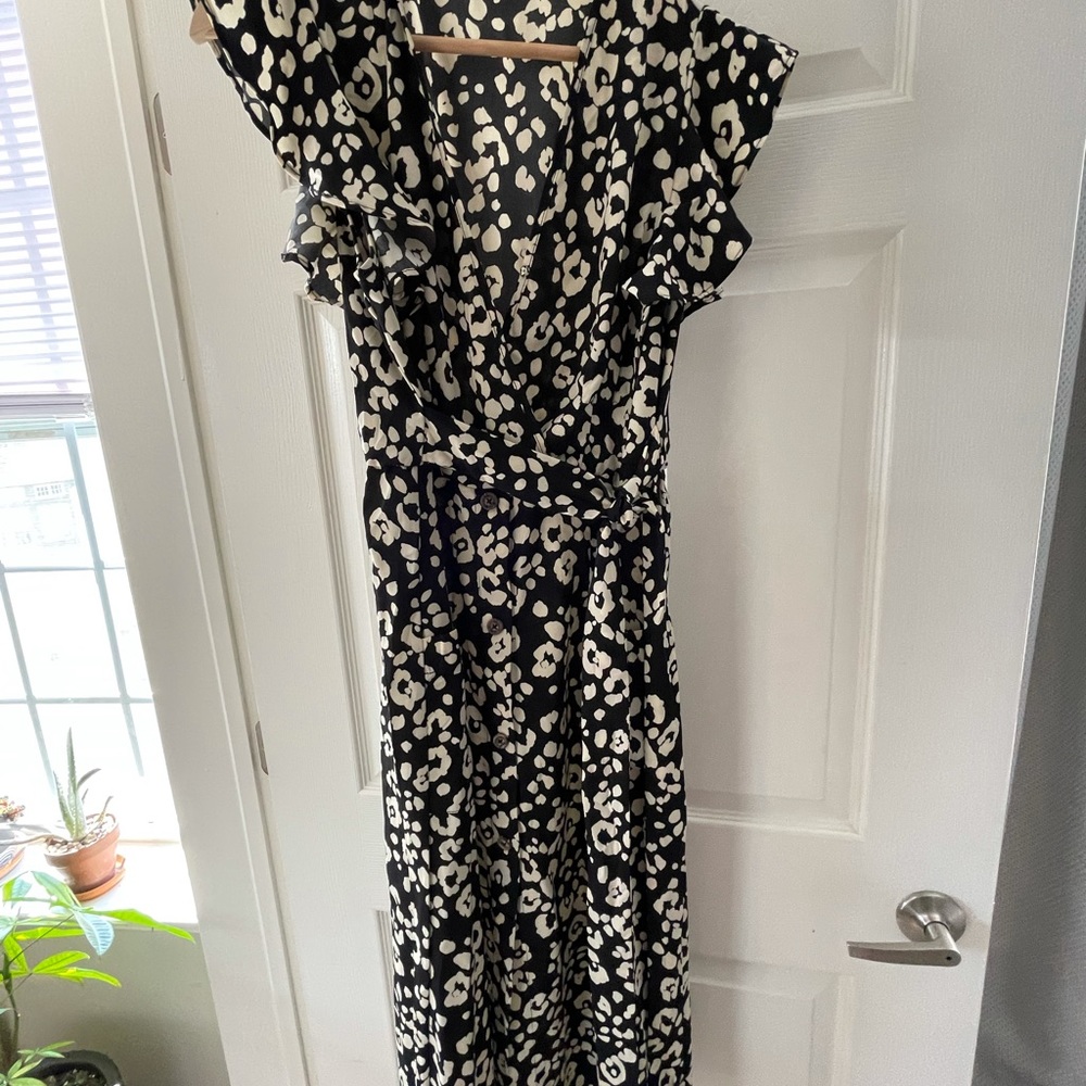Leopard Print Midi Dress